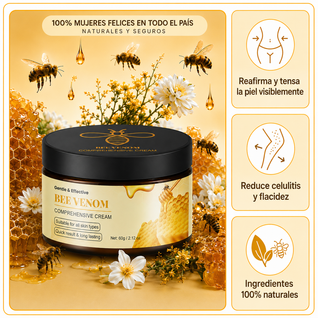 Crema corporal Amura | Reduce la celulitis y la flacidez con veneno de abeja