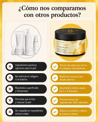 Crema corporal Amura | Reduce la celulitis y la flacidez con veneno de abeja